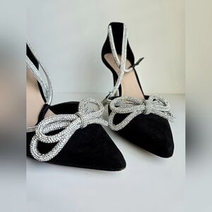 INC International Concepts Black Heels with Silver Accents